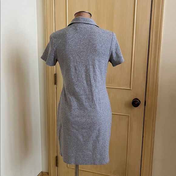 HELLO KITTY by Sanrio Polo Johnny Collar Stretch Rib Knit Grey Short SL Dress XL - Picture 4 of 16